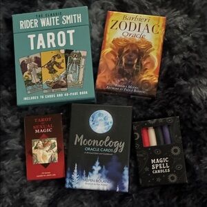Tarot and Oracle Card Set with Spell Candles